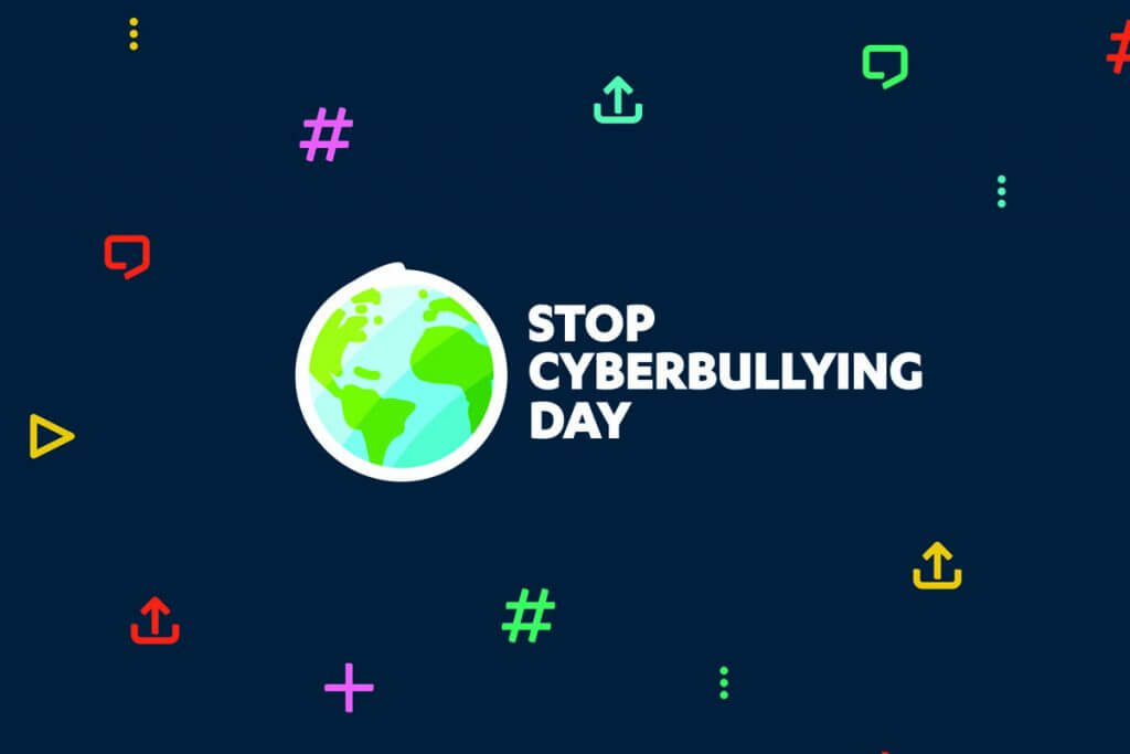 Cybersmile logo being displayed on navy background