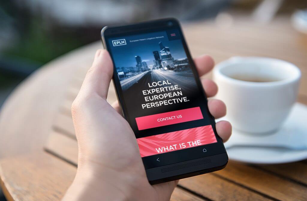 EPLN website displayed on mobile