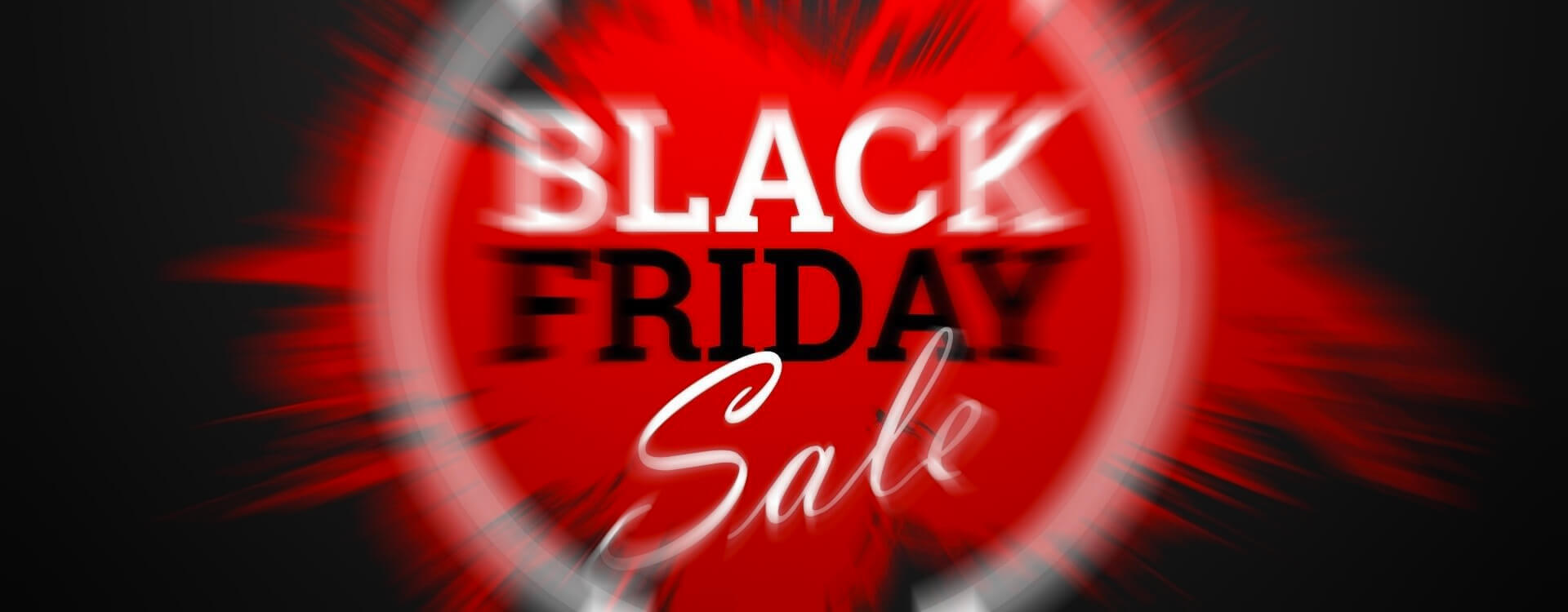 Black Friday sale graphic with red background