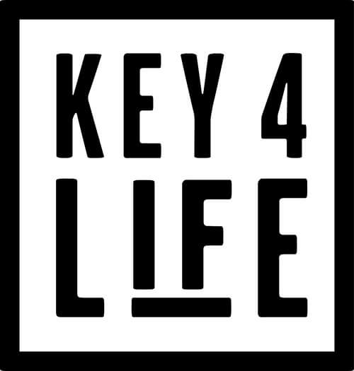 Key 4 Life logo: A simple yet powerful logo featuring the words 