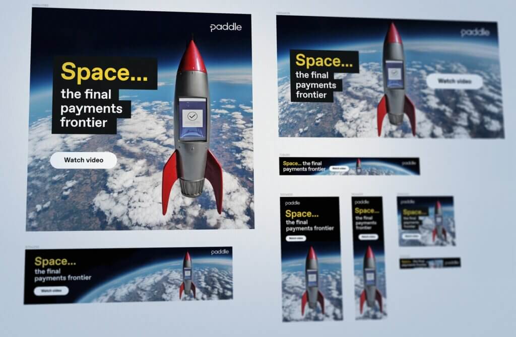 Paddle's paid ads displayed on desktop